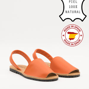 Buonarotti Sandaal slippers Oranje Leer