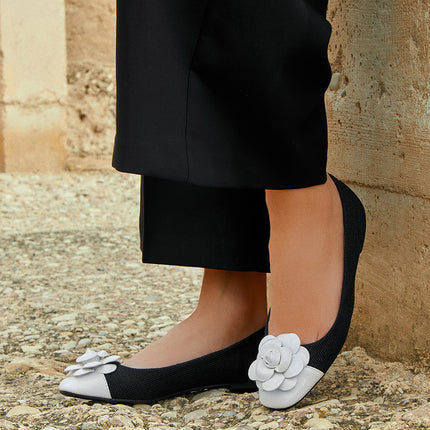 Buonarotti Ballerina Zwart Bloem Wit