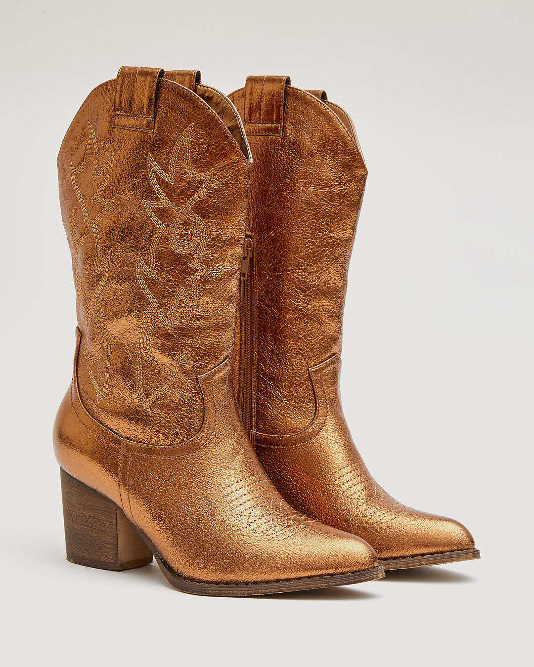 Buonarotti Cowboylaarzen Brons Metallic Stiksels