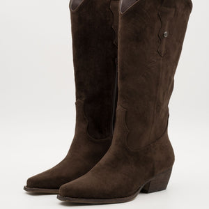 Buonarotti Cowboylaarzen Bruine Suedine Stiksels