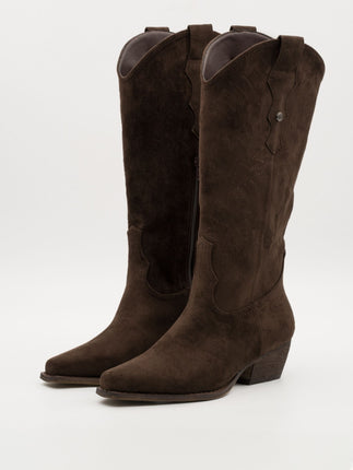 Buonarotti Cowboylaarzen Bruine Suedine Stiksels