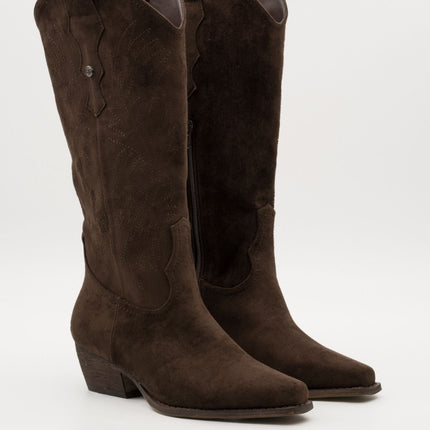 Buonarotti Cowboylaarzen Bruine Suedine Stiksels