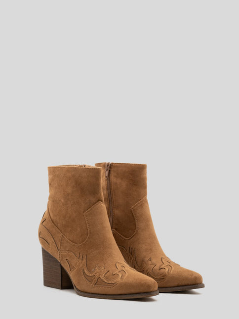 Buonarotti Cowboylaarzen Camel Suedine kort Flame