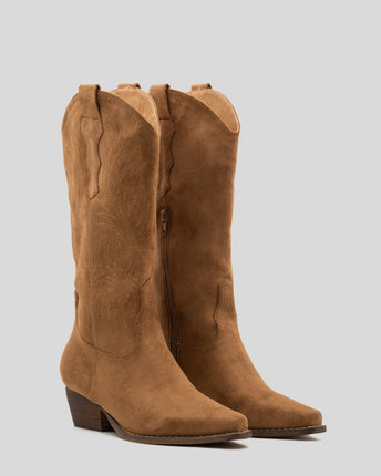 Buonarotti Cowboylaarzen Camel Suedine Stiksels