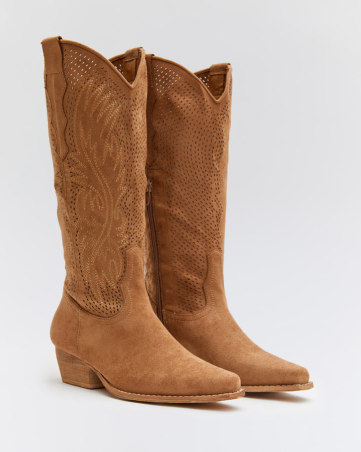 Buonarotti Cowboylaarzen Camel Suedine Western