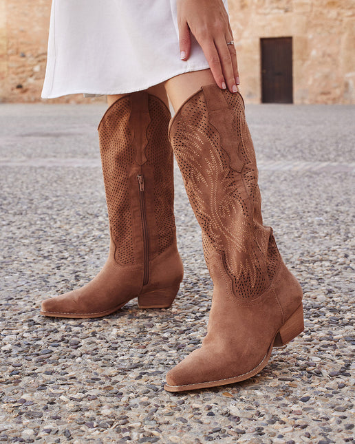 Buonarotti Cowboylaarzen Camel Suedine Western