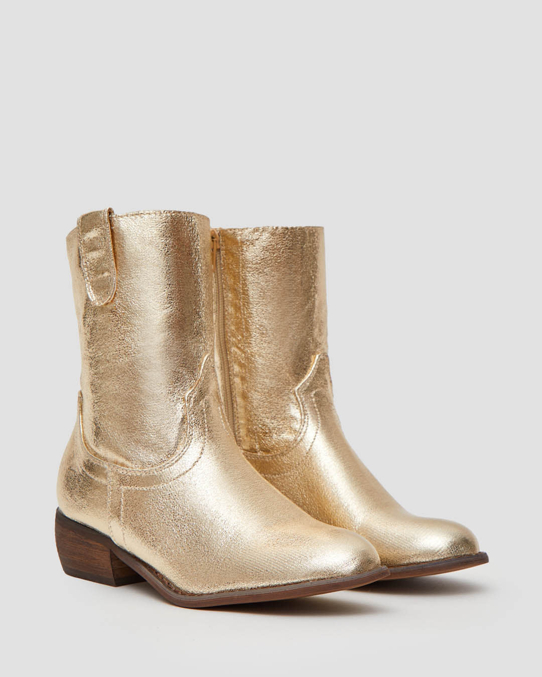 Buonarotti Cowboylaarzen Goud Basic Kort Lage Hak