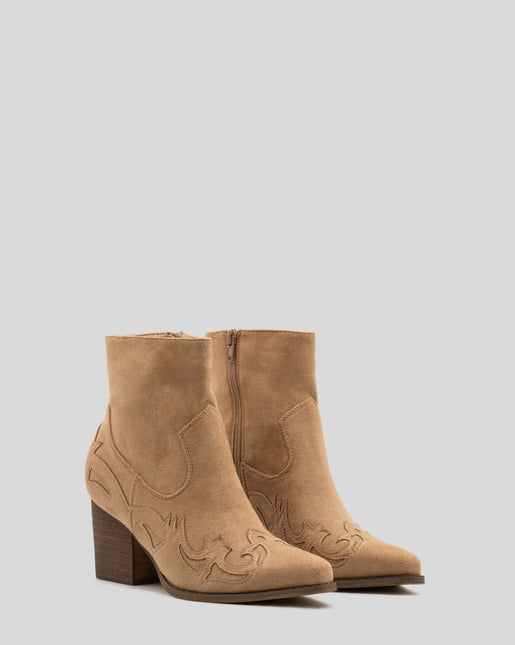 Buonarotti Cowboylaarzen Khaki Suedine kort Flame