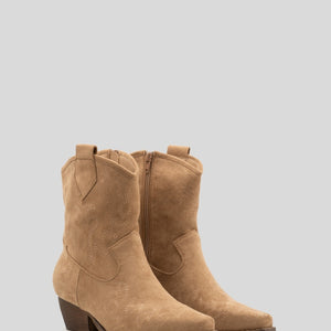 Buonarotti Cowboylaarzen Khaki Suedine Kort Stiksels