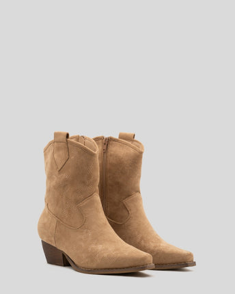 Buonarotti Cowboylaarzen Khaki Suedine Kort Stiksels