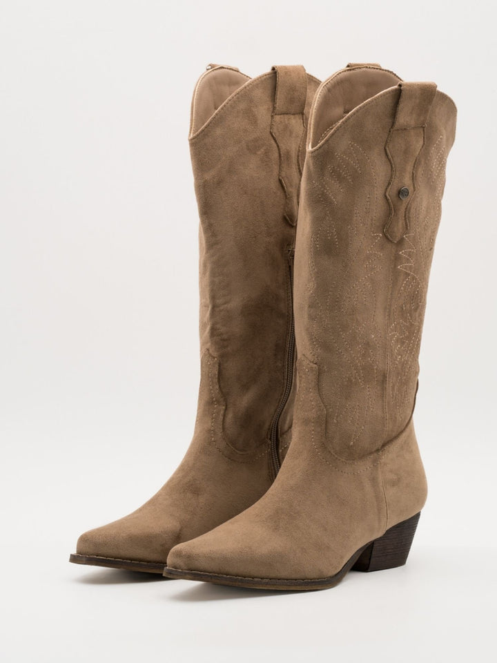 Buonarotti Cowboylaarzen Khaki Suedine Stiksels