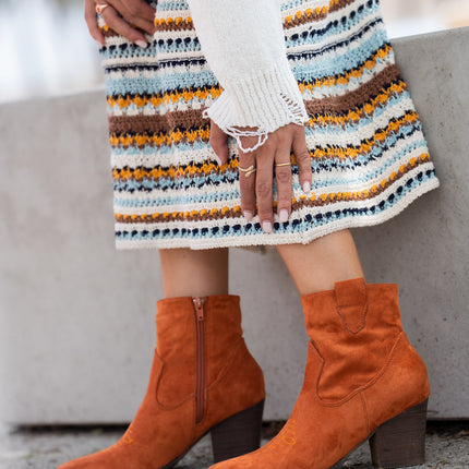 Buonarotti Cowboylaarzen Oranje Suedine Kort