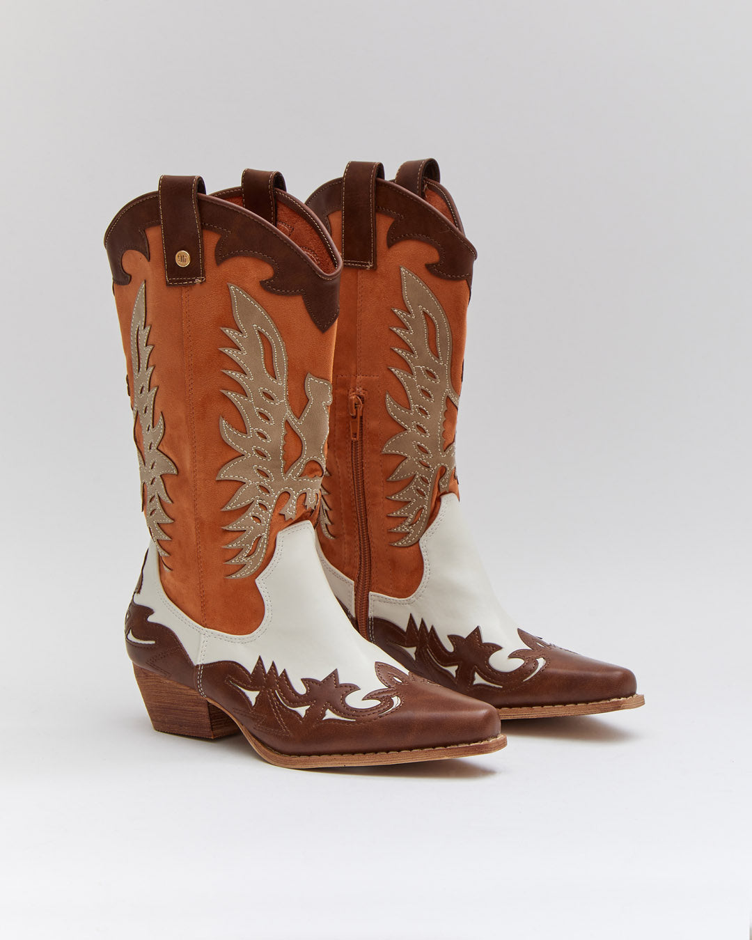 Buonarotti Cowboylaarzen Wit Retro Oranje