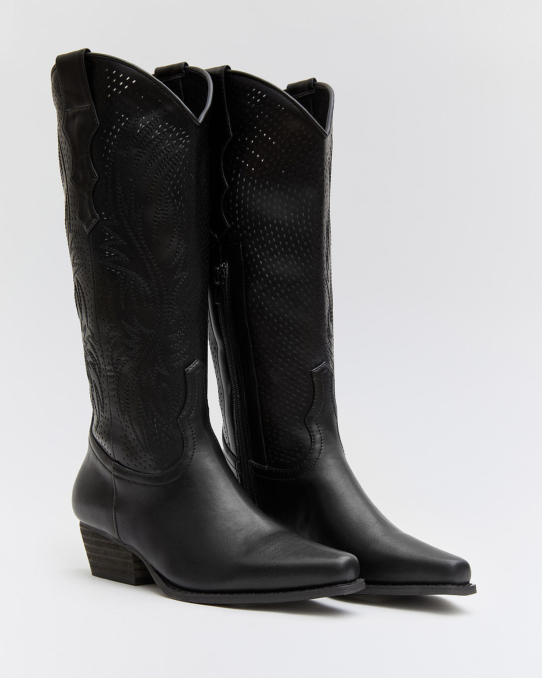 Buonarotti Cowboylaarzen Zwart Imitatieleer Western