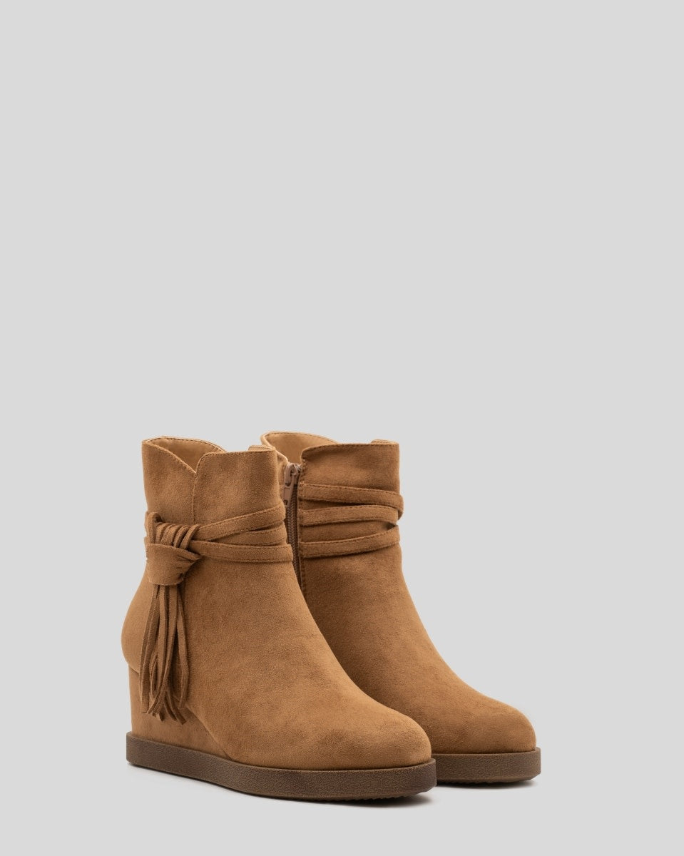 Buonarotti Enkellaarsjes Camel Suedine Franjes