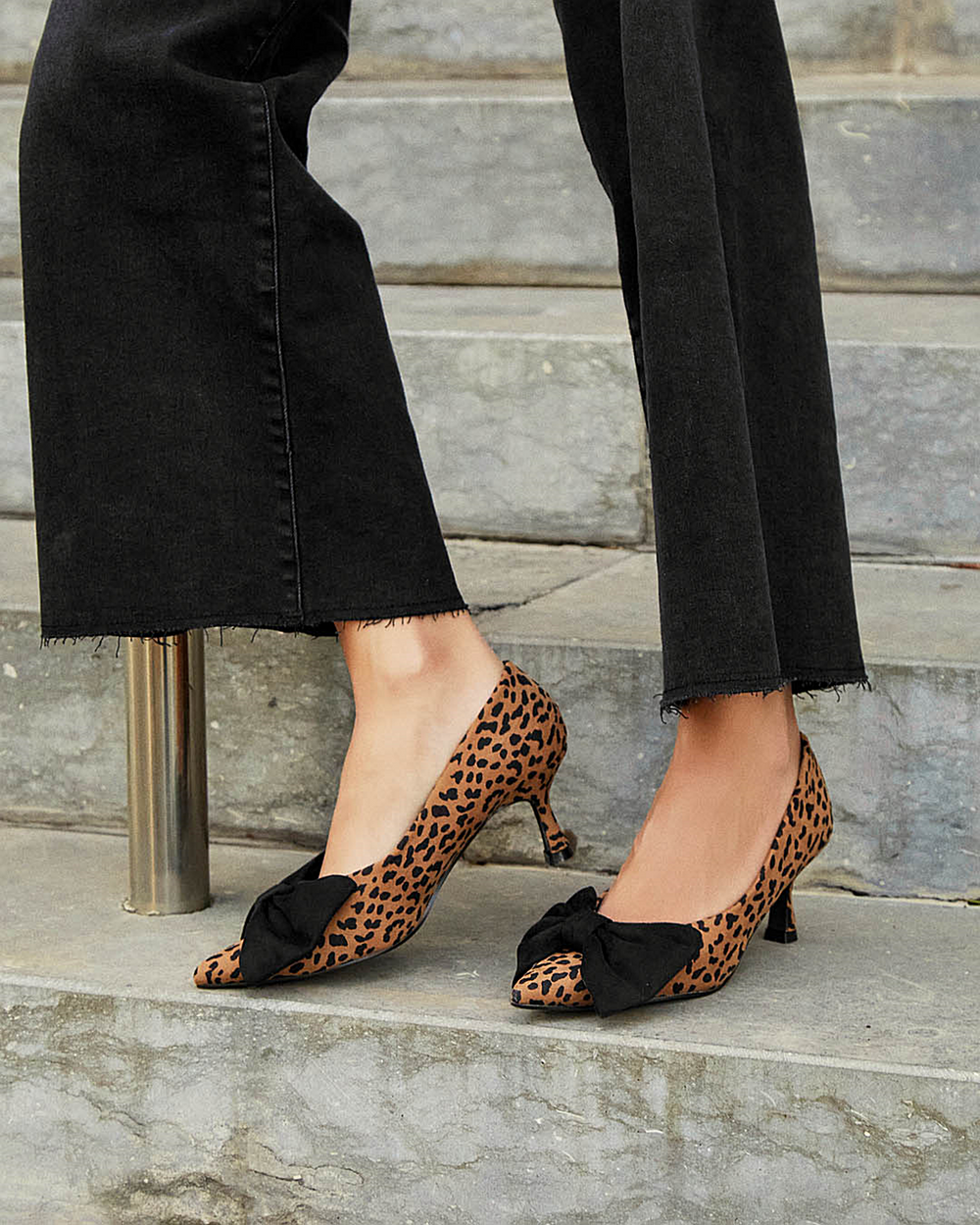 Buonarotti Heels Leopard Suedine Strik