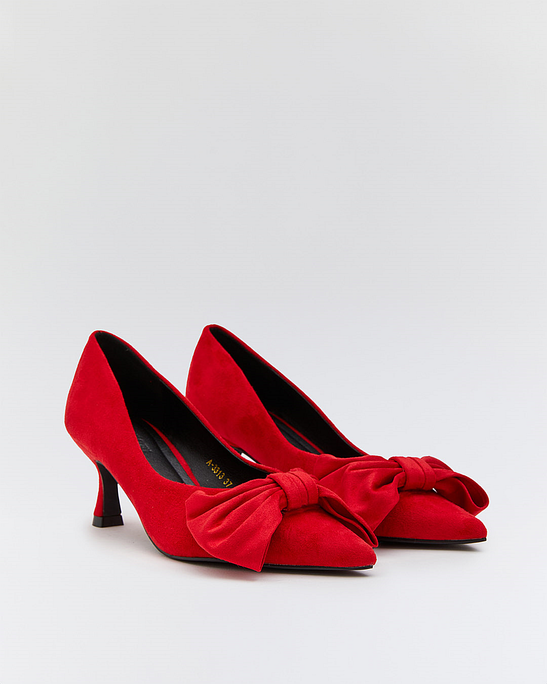 Buonarotti Heels Rood Suedine Strik