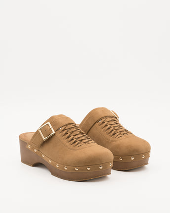 Buonarotti Klompen Camel Gesp Vlecht