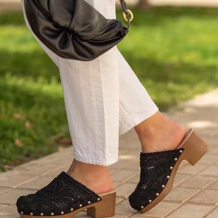 Buonarotti Klompen Zwart Bohemian