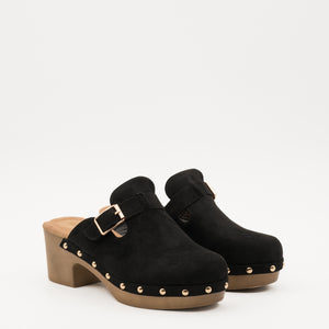 Buonarotti Klompen Zwart Gesp