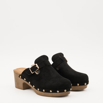 Buonarotti Klompen Zwart Gesp