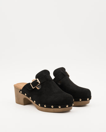 Buonarotti Klompen Zwart Gesp