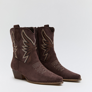 Buonarotti Korte Cowboylaarzen Bruin Suedine Western