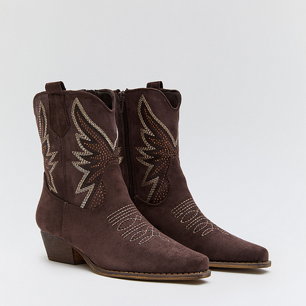 Buonarotti Korte Cowboylaarzen Bruin Suedine Western