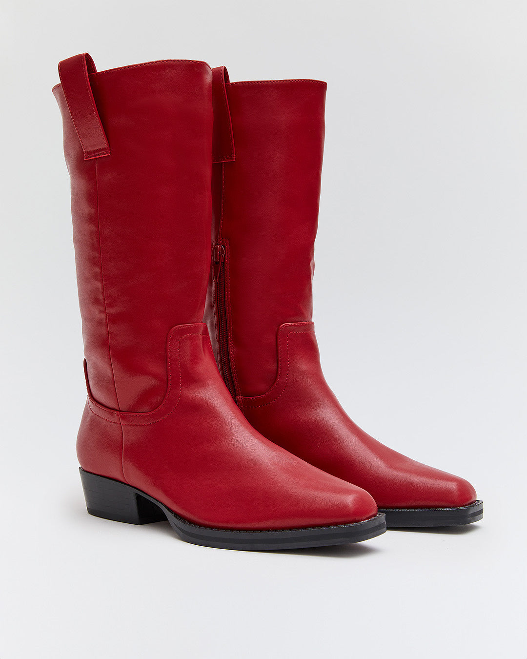 Buonarotti Laarzen Rood Leatherlook Lage Hak