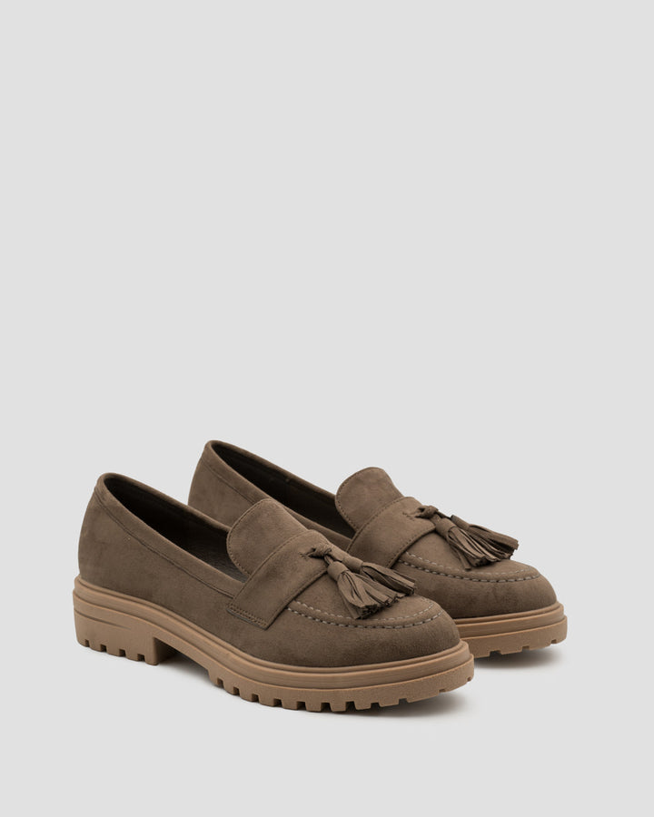 Buonarotti Loafers Bruin Suedine met Kwastjes