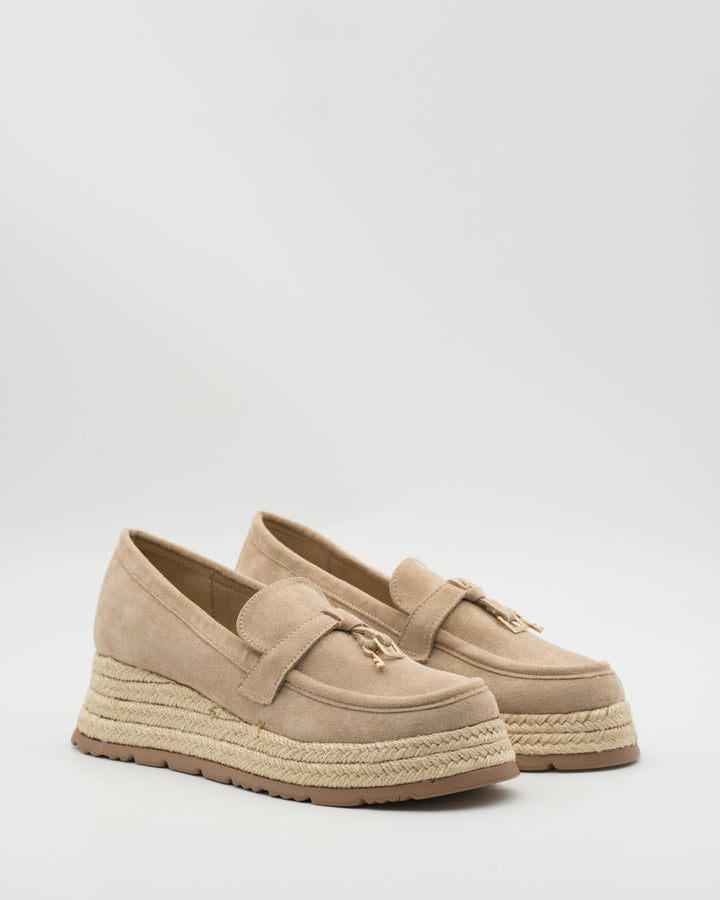 Buonarotti Loafers Khaki suedine Sleehak
