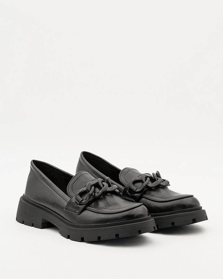 Buonarotti Loafers Zwart Chain