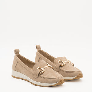 Buonarotti Mocassins Khaki suedine Gesp