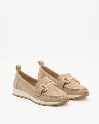 Buonarotti Mocassins Khaki suedine Gesp