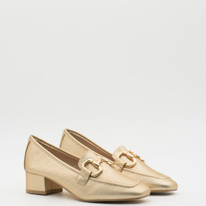 Buonarotti Mocassins met hak Goud Gesp