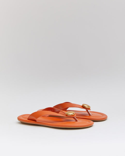 Buonarotti Oranje Teenslippers Gouden Knoop