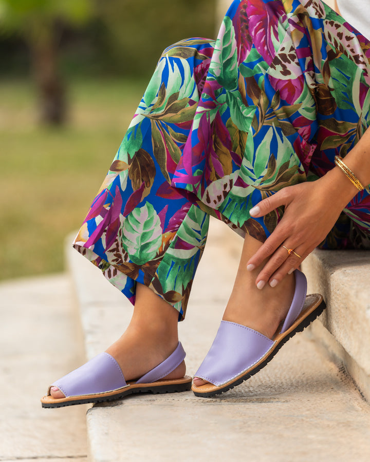 Buonarotti Sandaal slippers Lila Leer