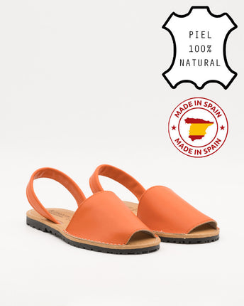 Buonarotti Sandaal slippers Oranje Leer