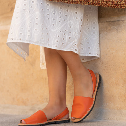 Buonarotti Sandaal slippers Oranje Leer