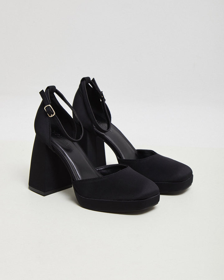 Buonarotti Sandalen Zwart Blokhak Hoog