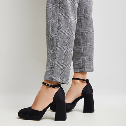 Buonarotti Sandalen Zwart Blokhak Hoog