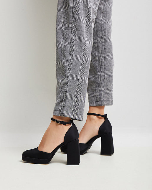 Buonarotti Sandalen Zwart Blokhak Hoog