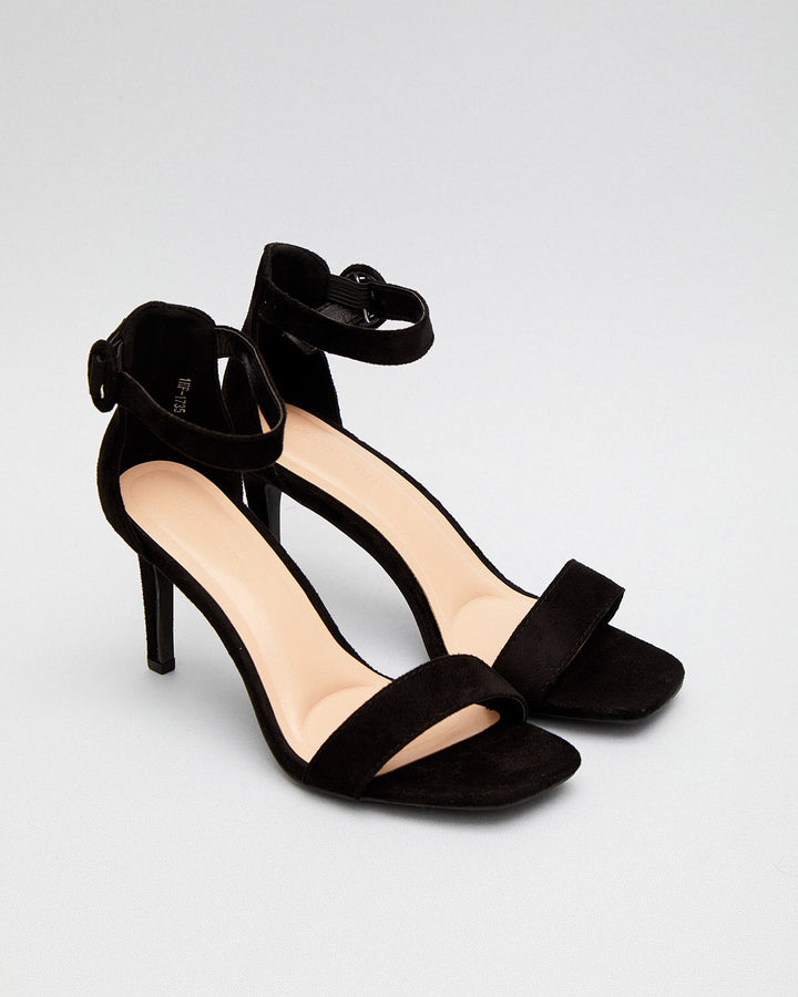 Buonarotti Sandalen Zwart Suedine met Hak
