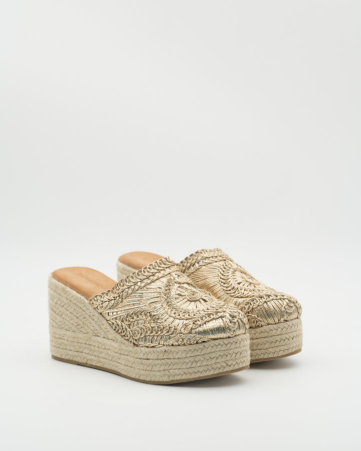 Buonarotti Sleehak Sandalen Goud Bohemian