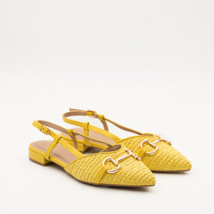 Buonarotti Slingback Geel Canvas Gesp