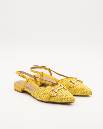 Buonarotti Slingback Geel Canvas Gesp