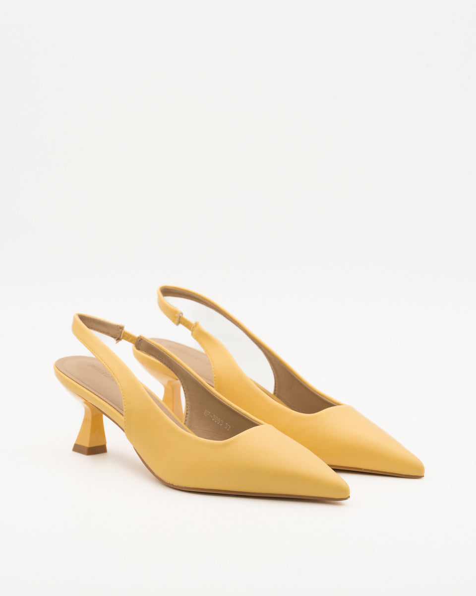 Buonarotti Slingback Heels Geel
