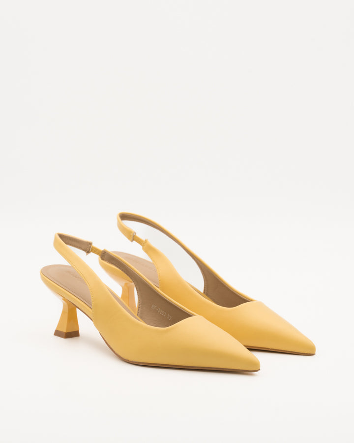 Buonarotti Slingback Heels Geel