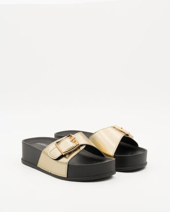 Buonarotti Slippers Goud Plateau Gesp