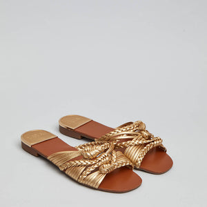 Buonarotti Slippers Goud Vlecht